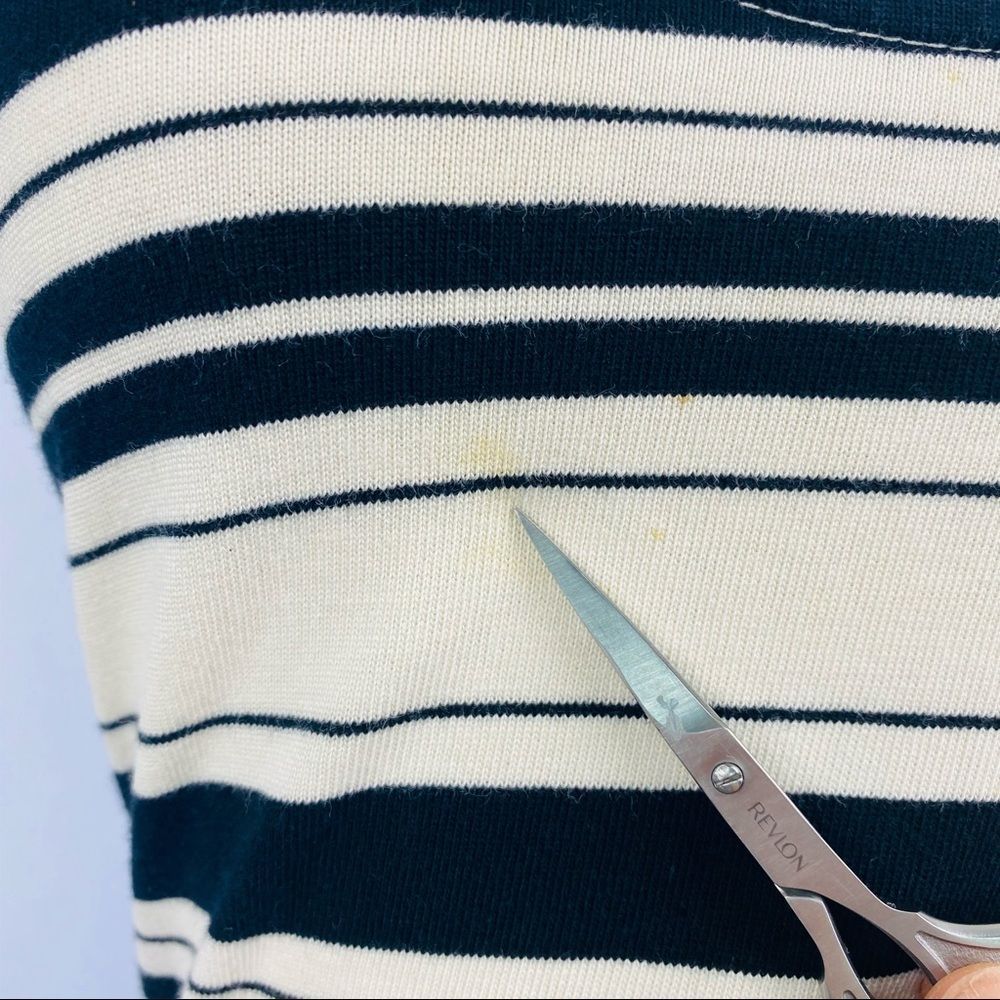J.CREW Villa Cream & Black Striped “A” Line Skater Sleeveless Dress - Picture 7 of 12